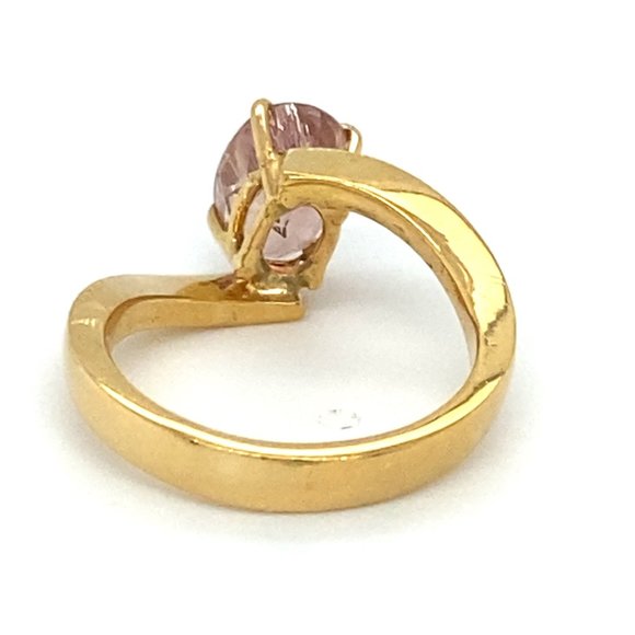Padparadscha Tourmaline 2.52ct Solid 18K Gold Ring - Picture 5 of 7